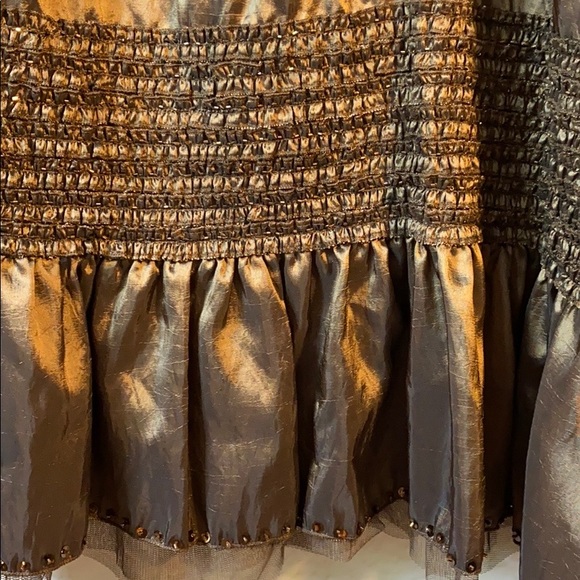 NWT STYLE VINTAGE BROWN LACE/SEQUINED MAXI SKIRT - Picture 6 of 12